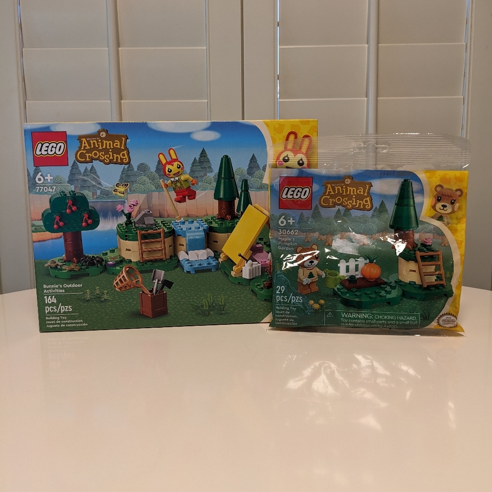 Lot of 2 LEGO Animal Crossing Sets 30662 and 77047